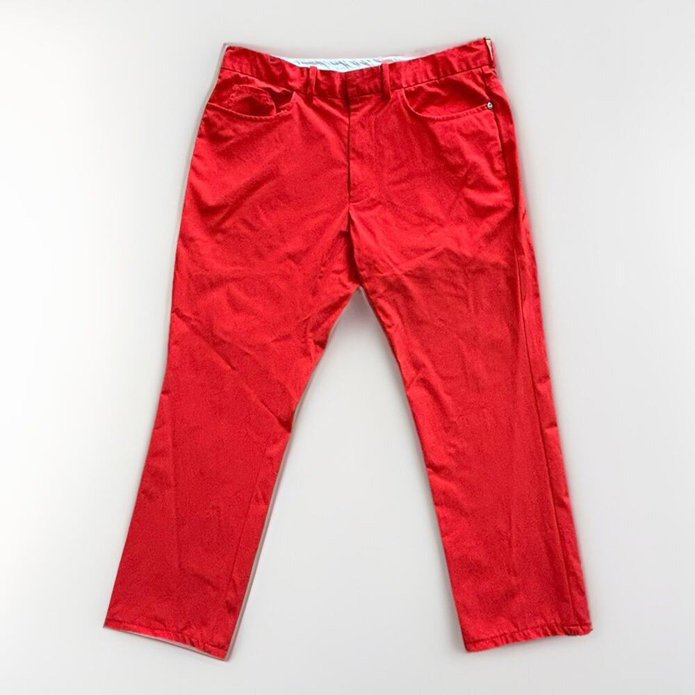 RLX Ralph Lauren Mens 32x32 Red Stretch Performance Golf Pant Straight Fit Chino